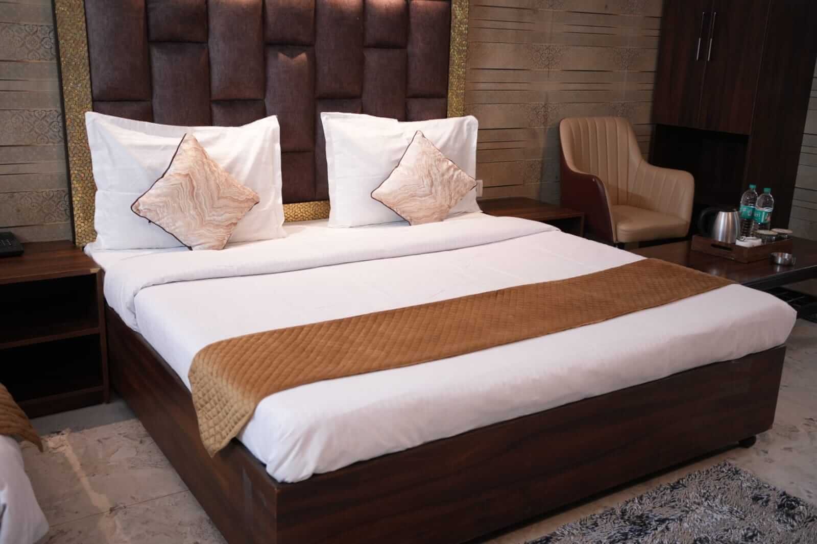 Comfortable hotel room at Hotel A New Orange Tree Mussoorie with modern amenities