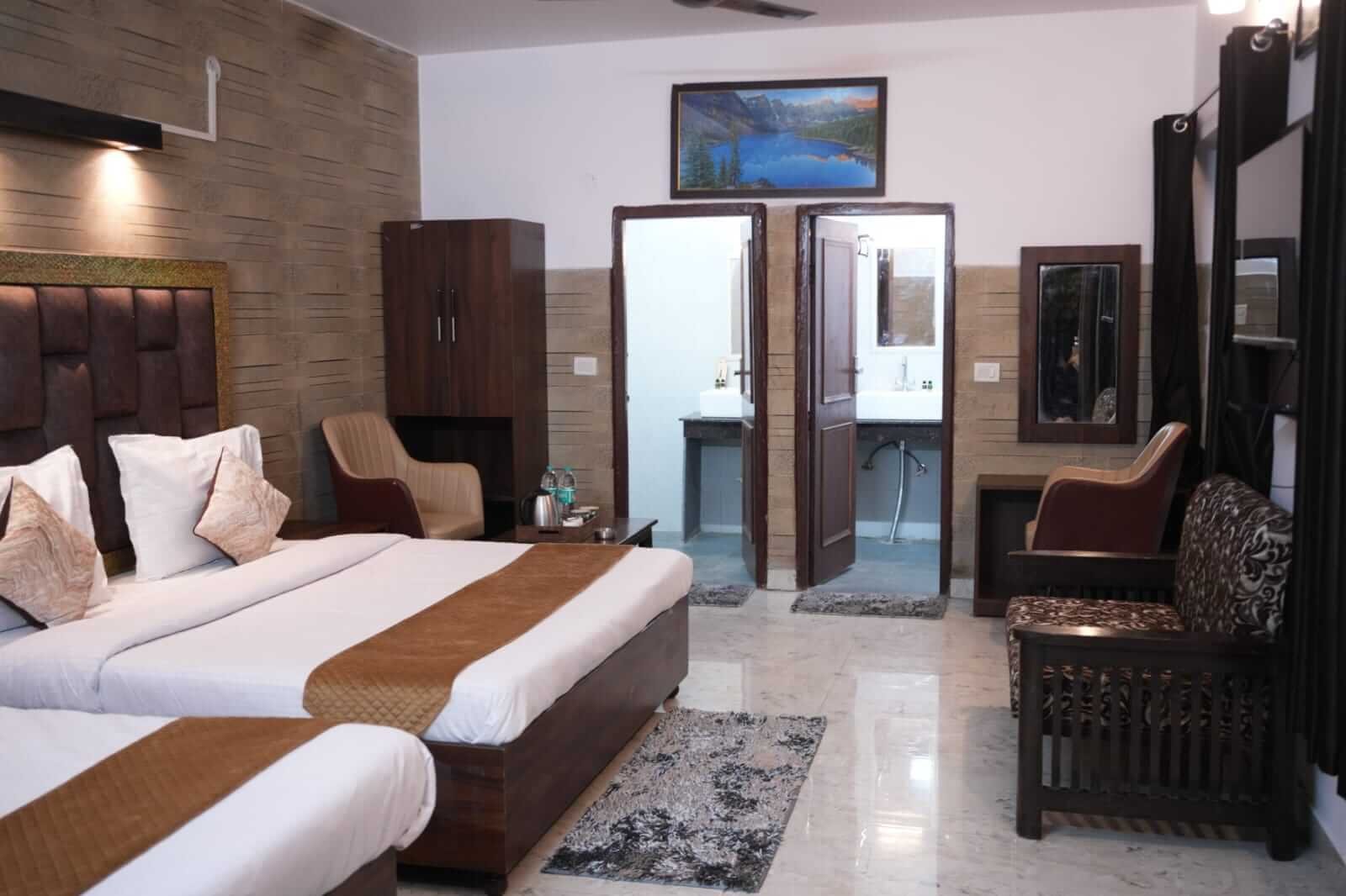 Family Room at Hotel A New Orange Tree Mussoorie - Spacious accommodation for families with mountain views